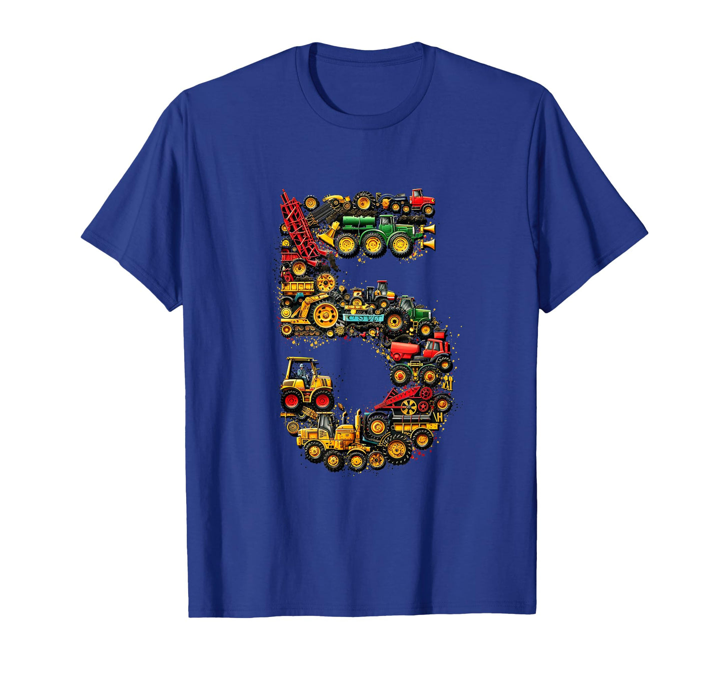 Kids 5th Birthday Farm Tractor Truck 5 Years Old Birthday T-Shirt