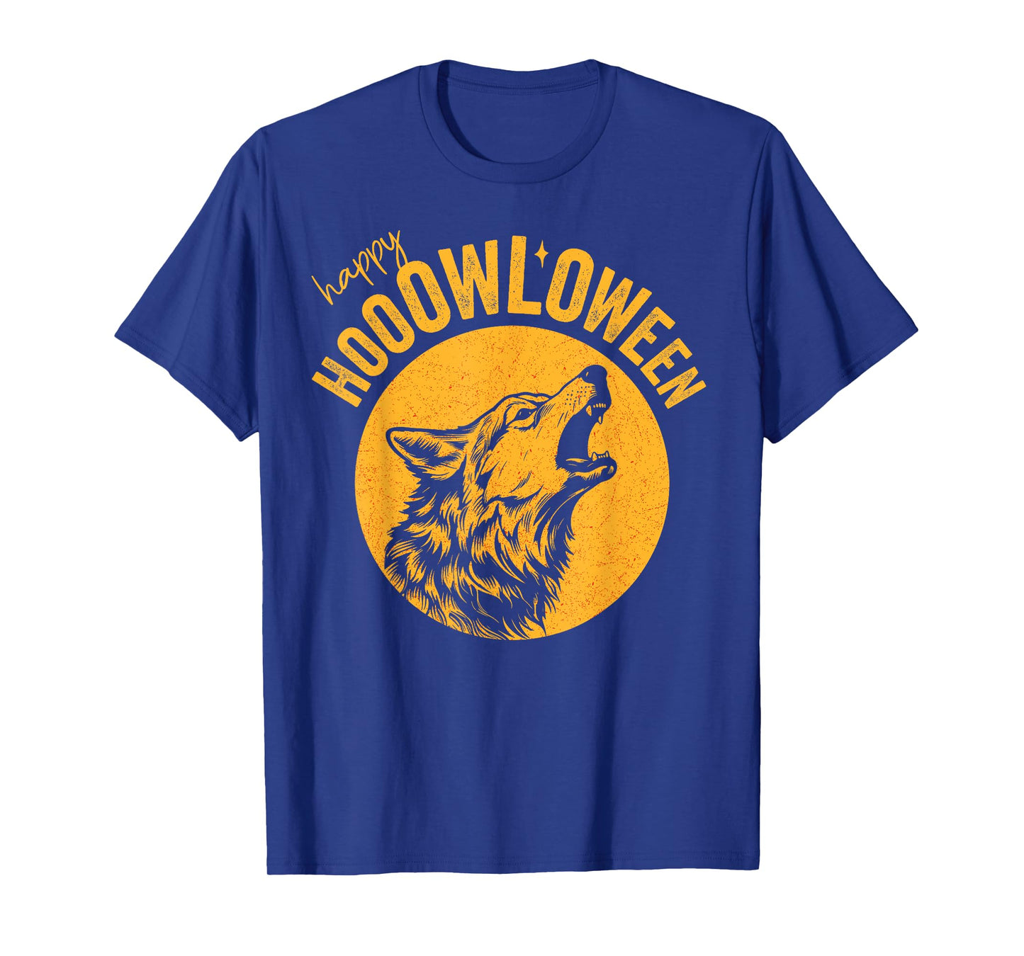 Funny halloween Howl-o-ween beautiful wolf howling at moon T-Shirt