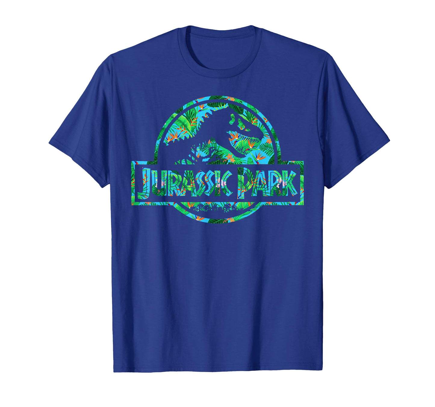 Jurassic Park Tropical Tree Fill Fossil Logo T-Shirt Small
