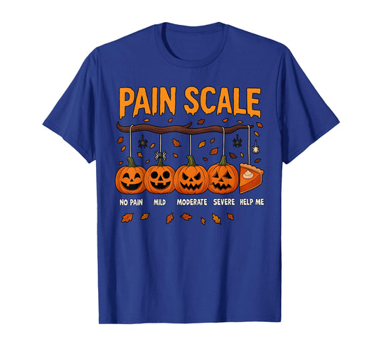 Pain Scale Pumpkin Pain Assessment Trauma Nurse Halloween T-Shirt