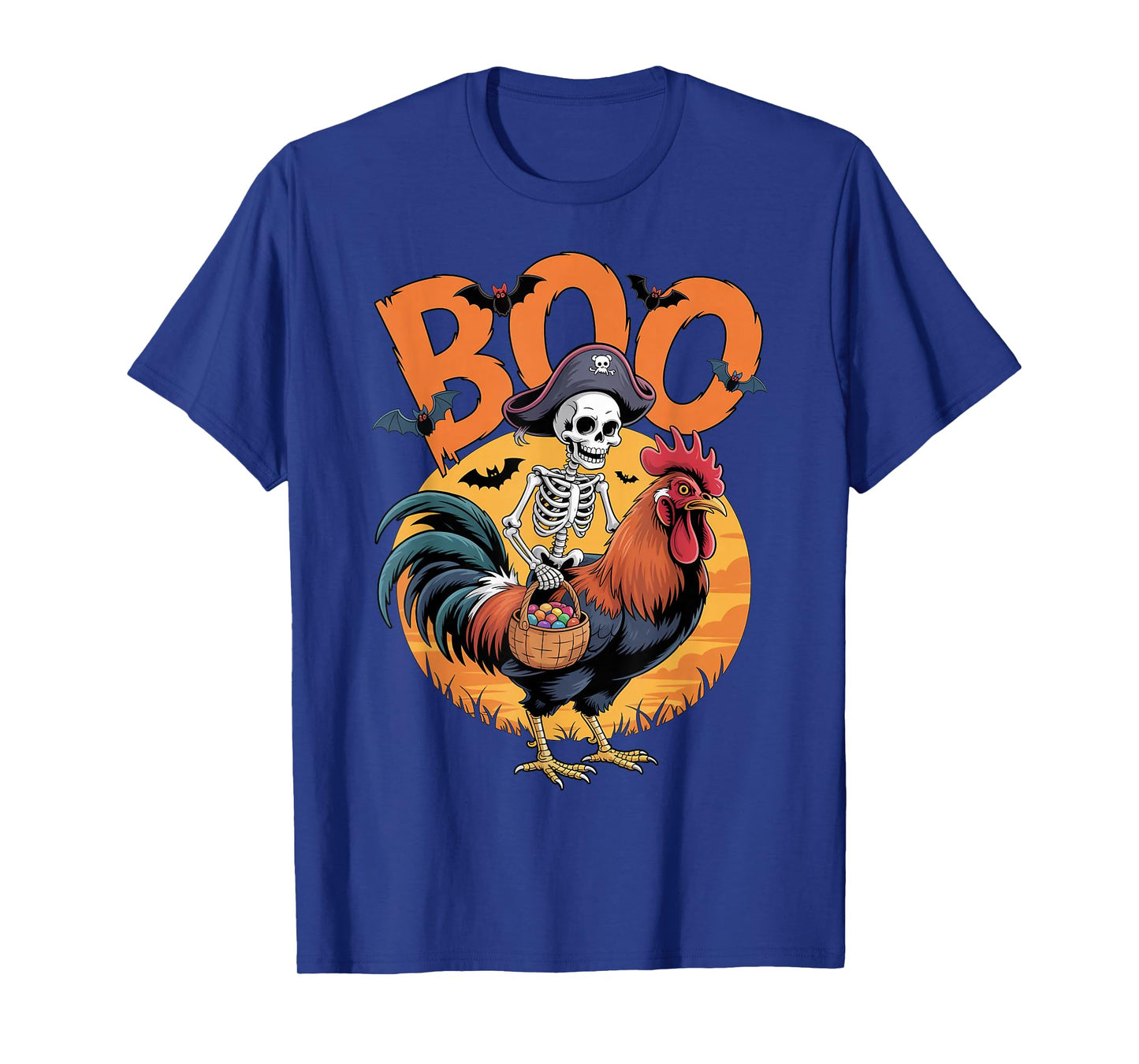 Spooky Rooster Costume on Boo Rooster Halloween T-Shirt