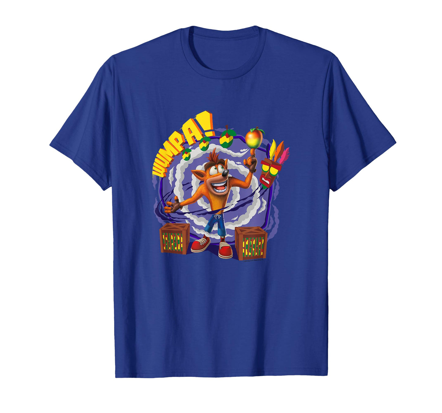 Crash Bandicoot Wumpa! Smoke Swirl Background Shot T-Shirt