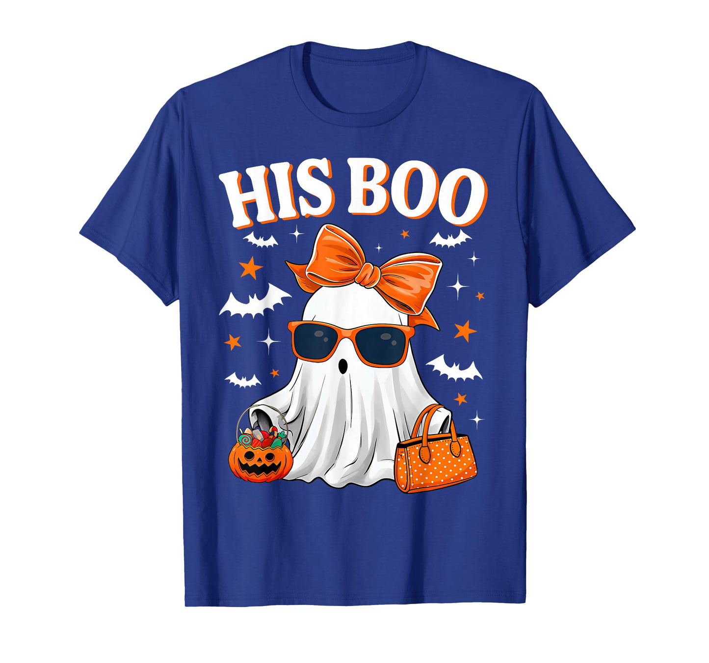 Her Boo & His Boo Funny Matching Halloween Couples T-Shirt