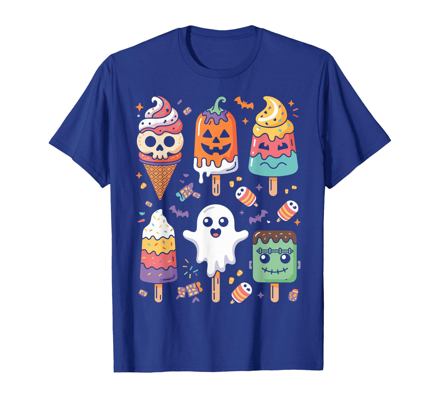 Horror Movies Summer Popsicle Halloween Ice Cream Summerween T-Shirt