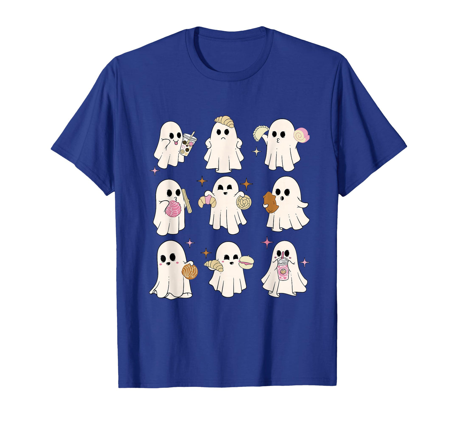Cute Ghost Pantasmas Latina Halloween Mexican Spooky Conchas T-Shirt