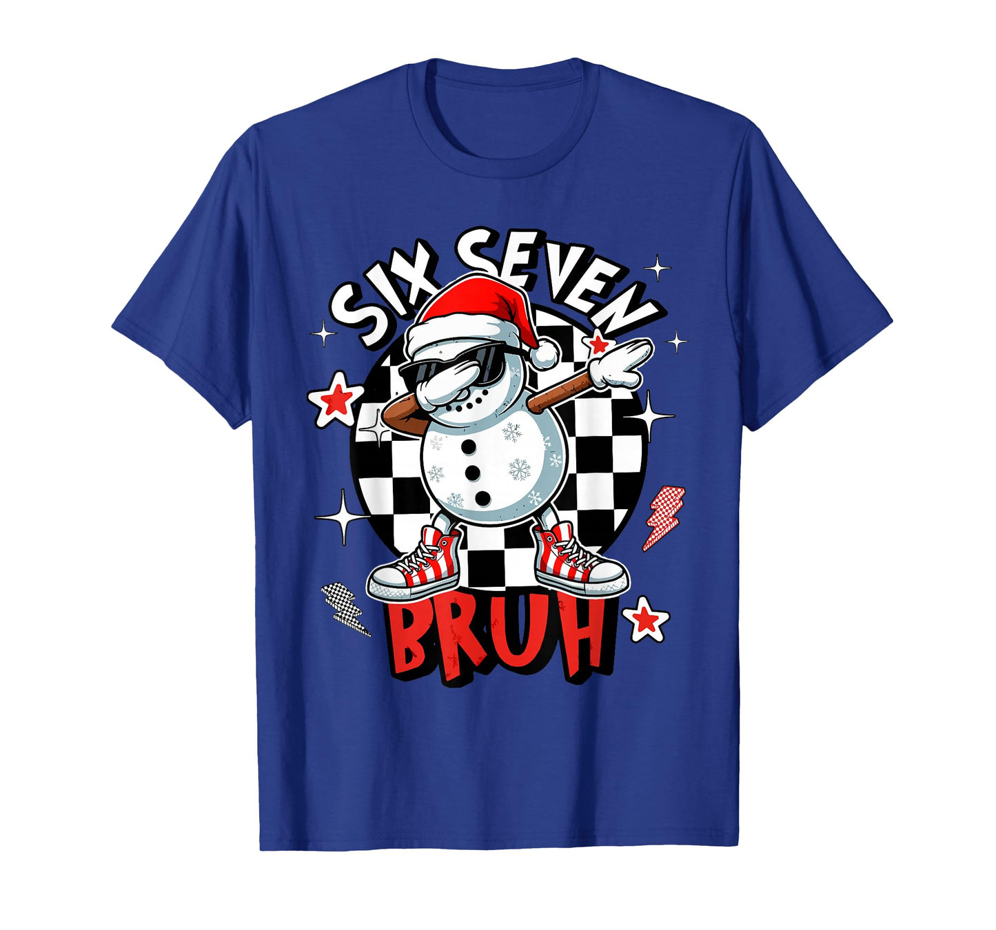 67 Six Seven Bruh Funny Snowman Christmas 6 7 Meme Men Women T-Shirt