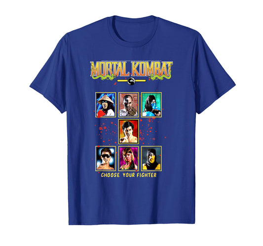Mortal Kombat Choose Your Fighter Arcade Screen Video Game T-Shirt