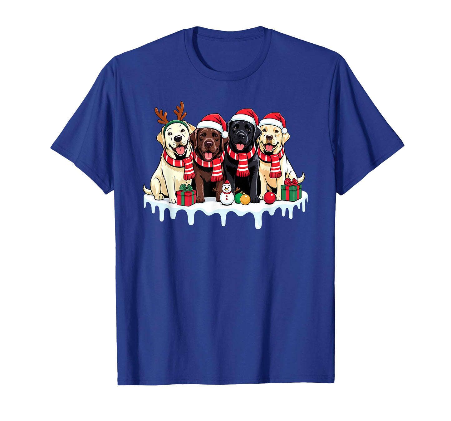 Labrador Dog Christmas Matching Family Pajama Xmas Santa T-Shirt