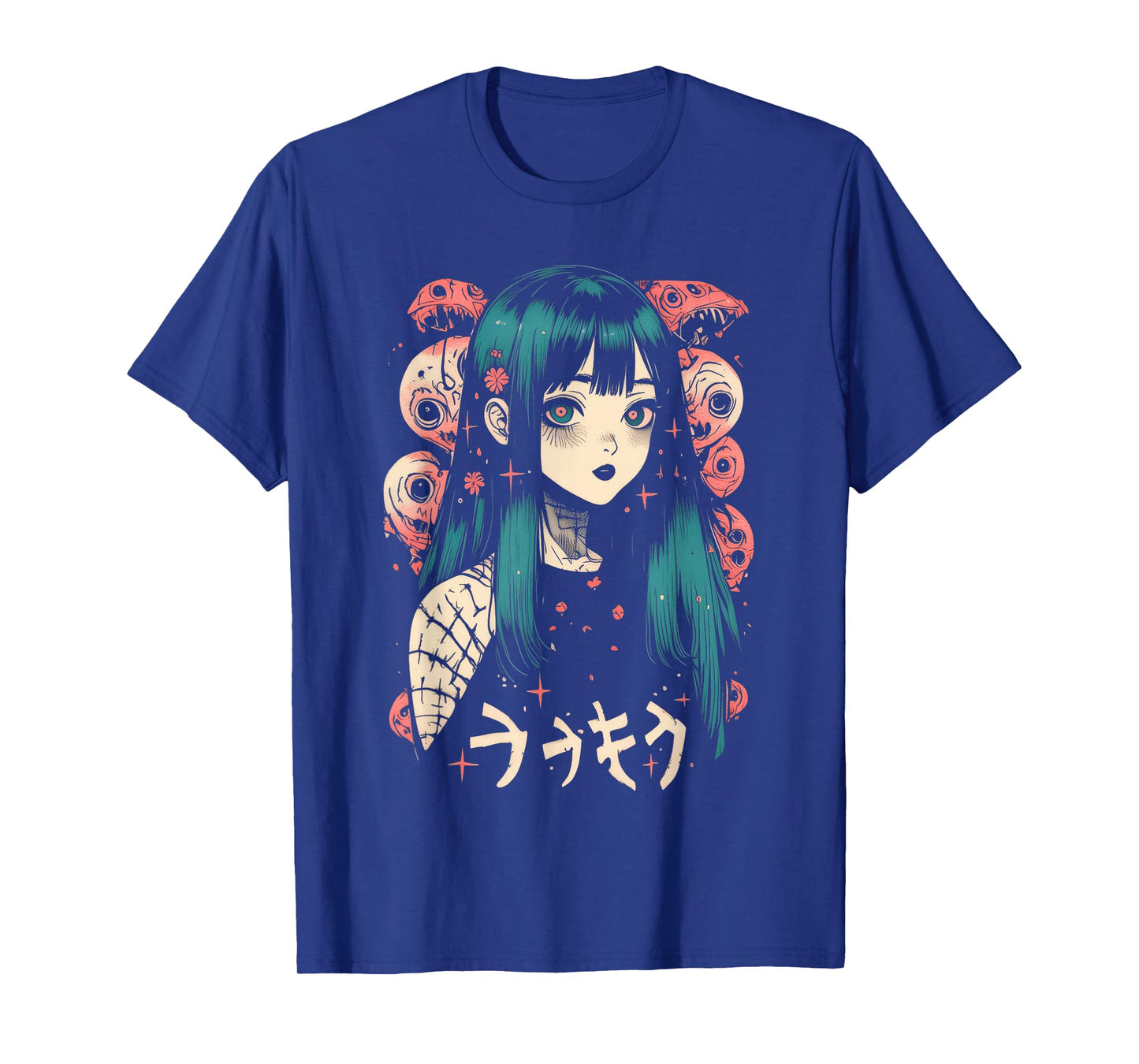 Goth Grunge Demon Anime Girl Waifu Horror Alt Aesthetic T-Shirt