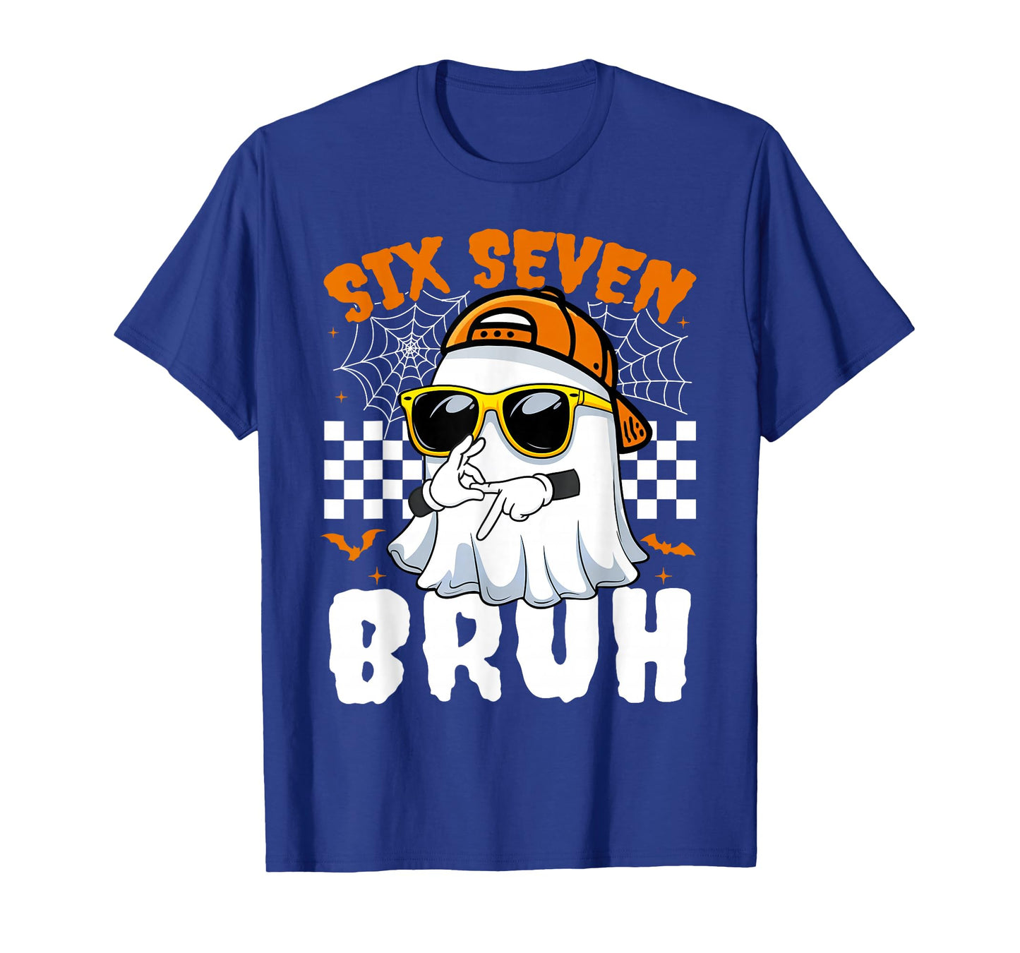 Bruh 67 Halloween Funny Six Seven Meme Brainrot Ghost Kids T-Shirt