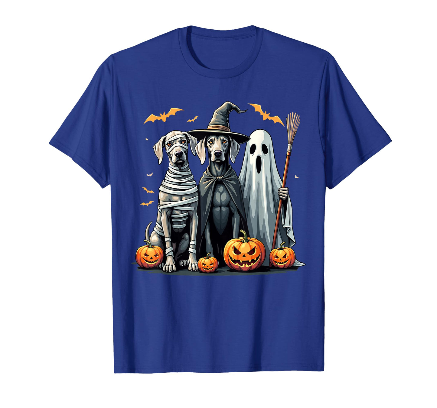 Weimaraner Halloween Costume Mummy Witch Ghost T-Shirt