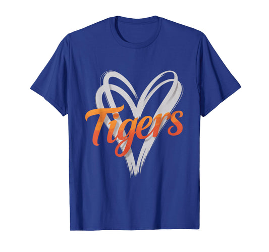 Tigers School Sports Fan Team Spirit Mascot Cute T-Shirt