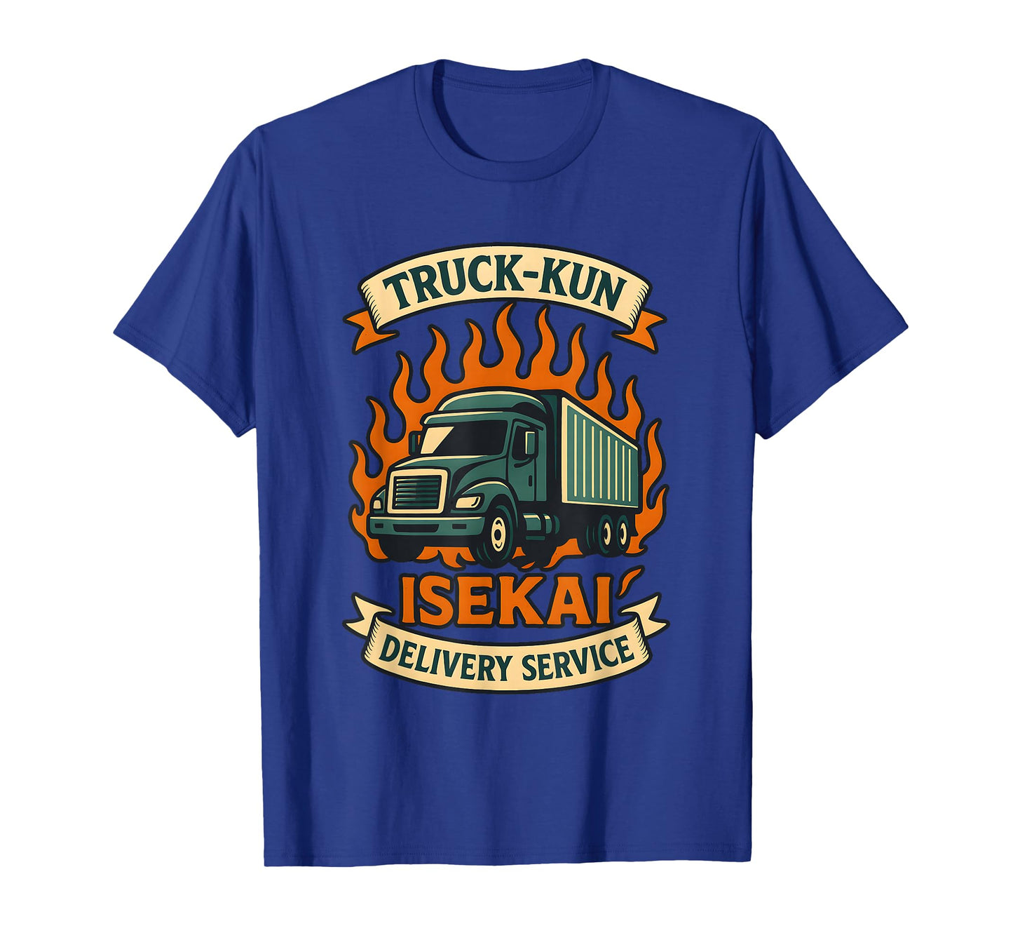 Funny Retro Anime Otaku Truck-Kun Isekai Delivery Service T-Shirt