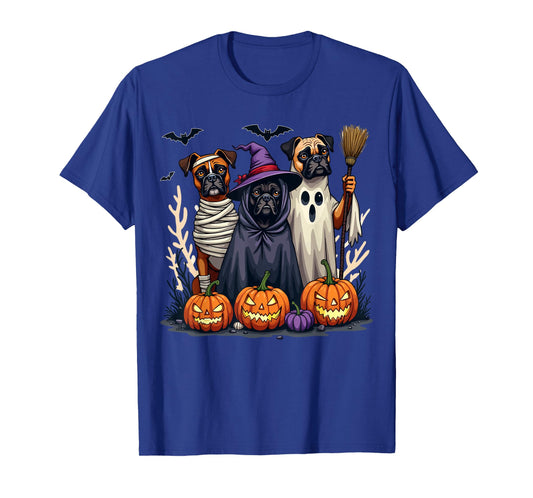 Boxer Halloween Costume Cute Spooky Dog Lover Men Women Kids T-Shirt