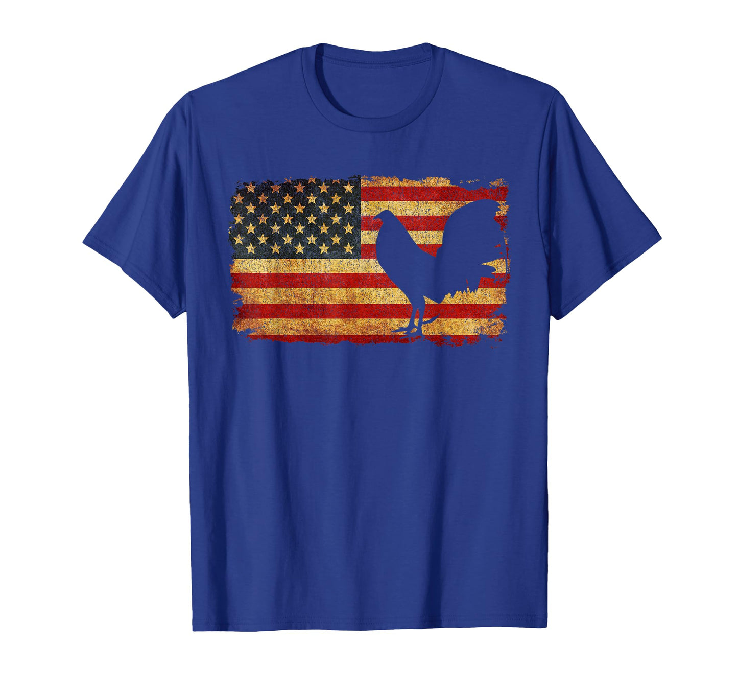 Vintage US Flag Cock Fight T Shirt T-Shirt