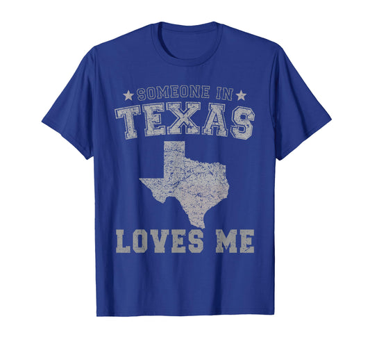 Someone in Texas Loves Me Heart Vintage State T-Shirt