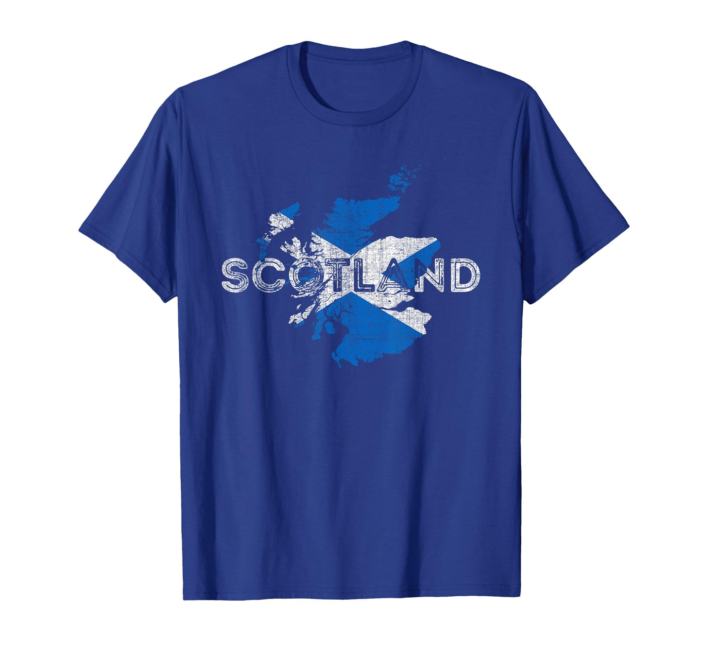 Scottish Map and Flag Souvenir - Distressed Scotland T-Shirt