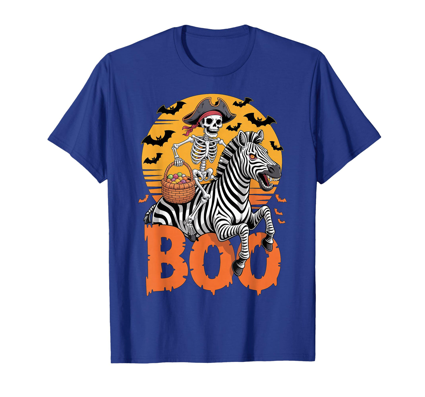Spooky Zebra Costume on Boo Zebra Halloween T-Shirt