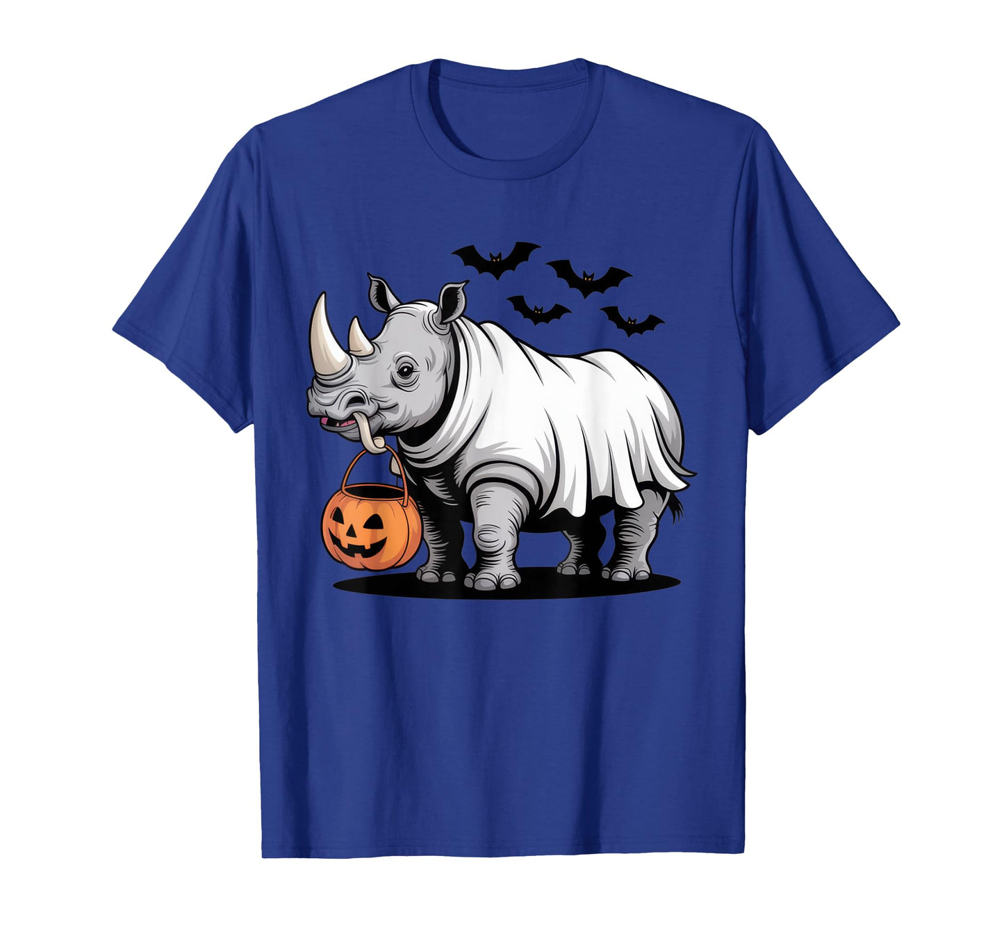 Rhino Ghost Halloween Costume with Jack-O’-Lantern T-Shirt
