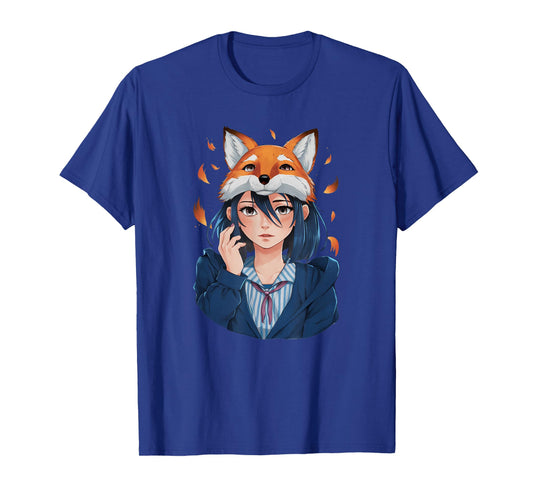 Anime Girl Therian Fox Mask T-Shirt