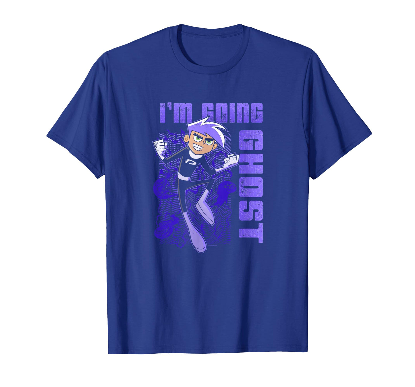 Danny Phantom I'm Going Ghost Purple Text Portrait T-Shirt