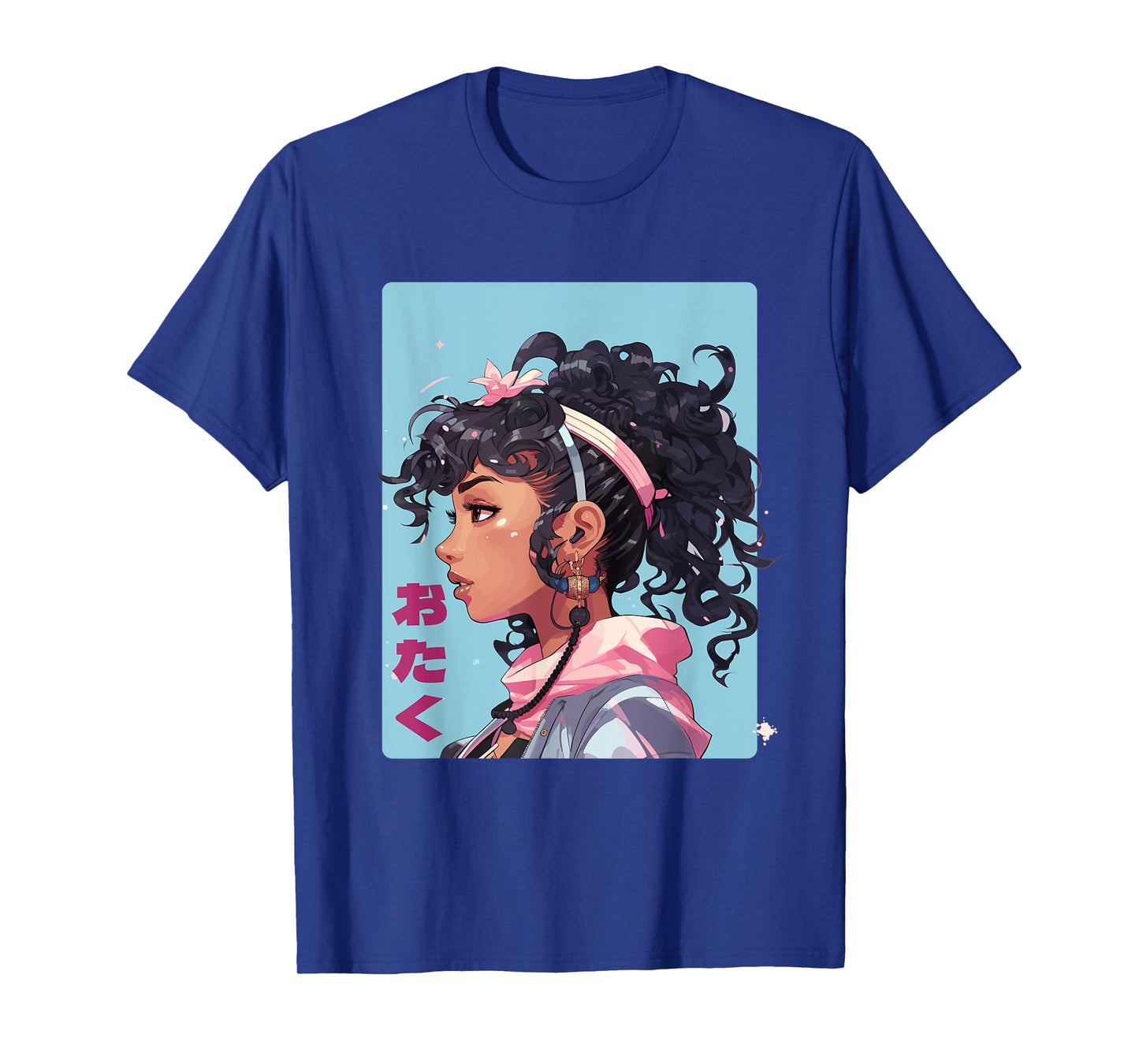 Black Manga Girl Japan Comic Otaku Anime T-Shirt