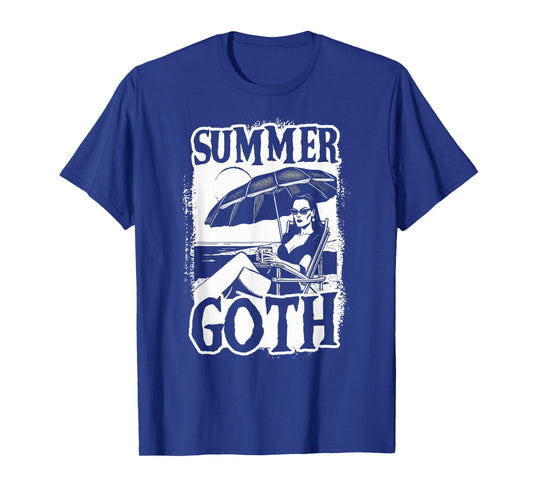 Summer Goth Beach Day Vampire Hiding From The Sun T-Shirt