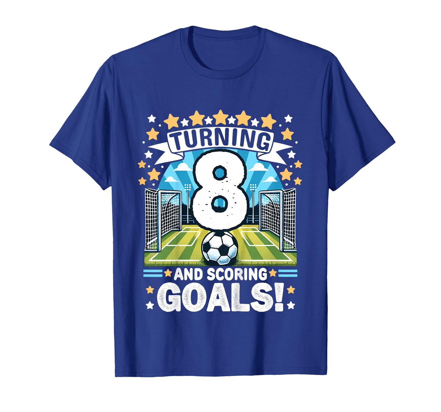 Turning 8 Soccer Birthday 8 Years Football 8th Soccer Player T-Shirt