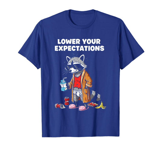 Lower Your Expectations Funny Cartoon Sarcasm T-Shirt
