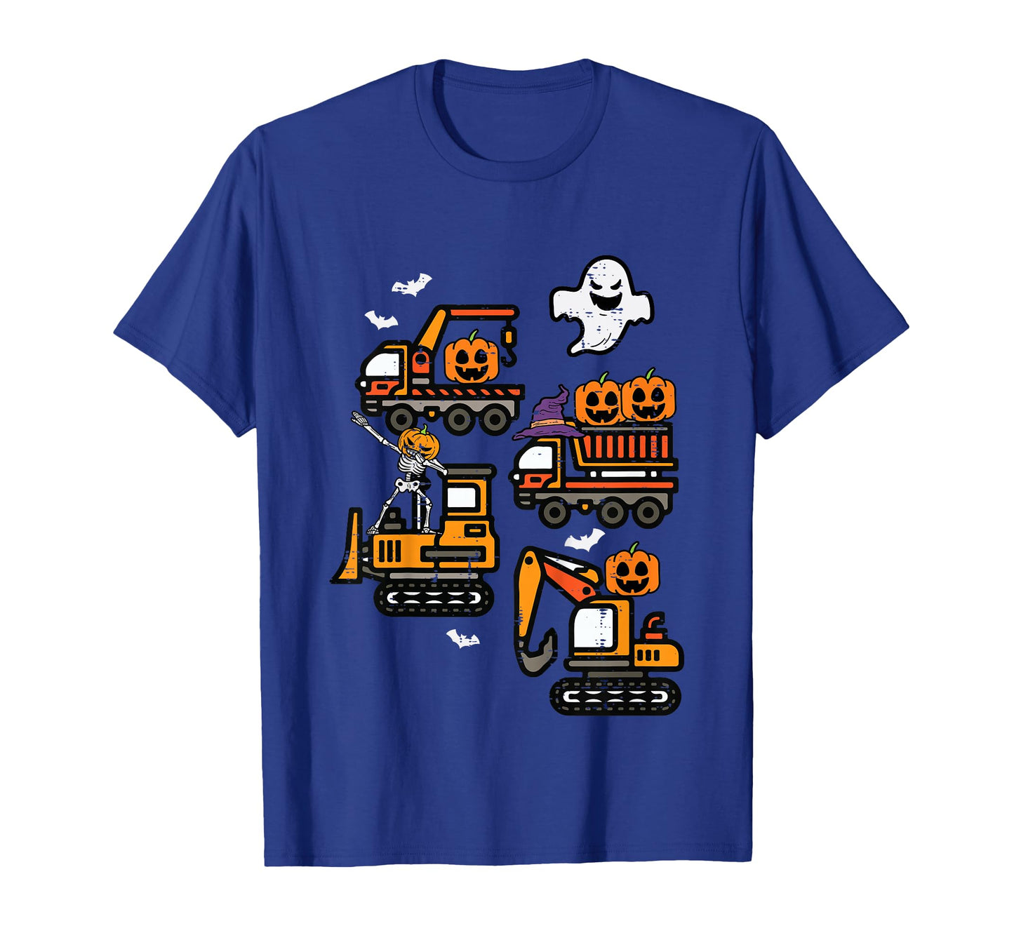 Kids Spooky Construction Trucks Halloween Costume Toddler Boys T-Shirt