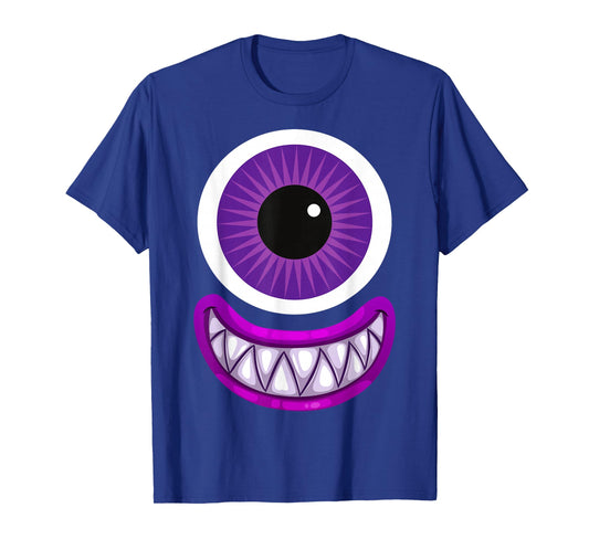 Purple Cute Monster Face Men's Women's Costume Halloween T-Shirt