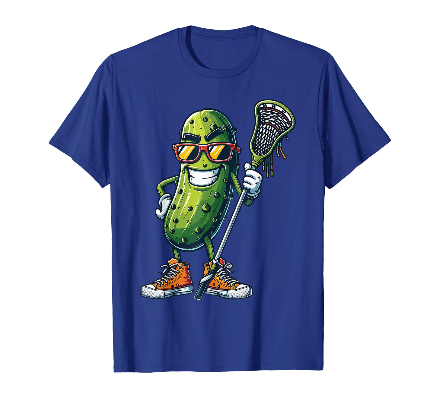 Pickle Playing Lacrosse Funny Boys Youth Pickle Lacrosse T-Shirt