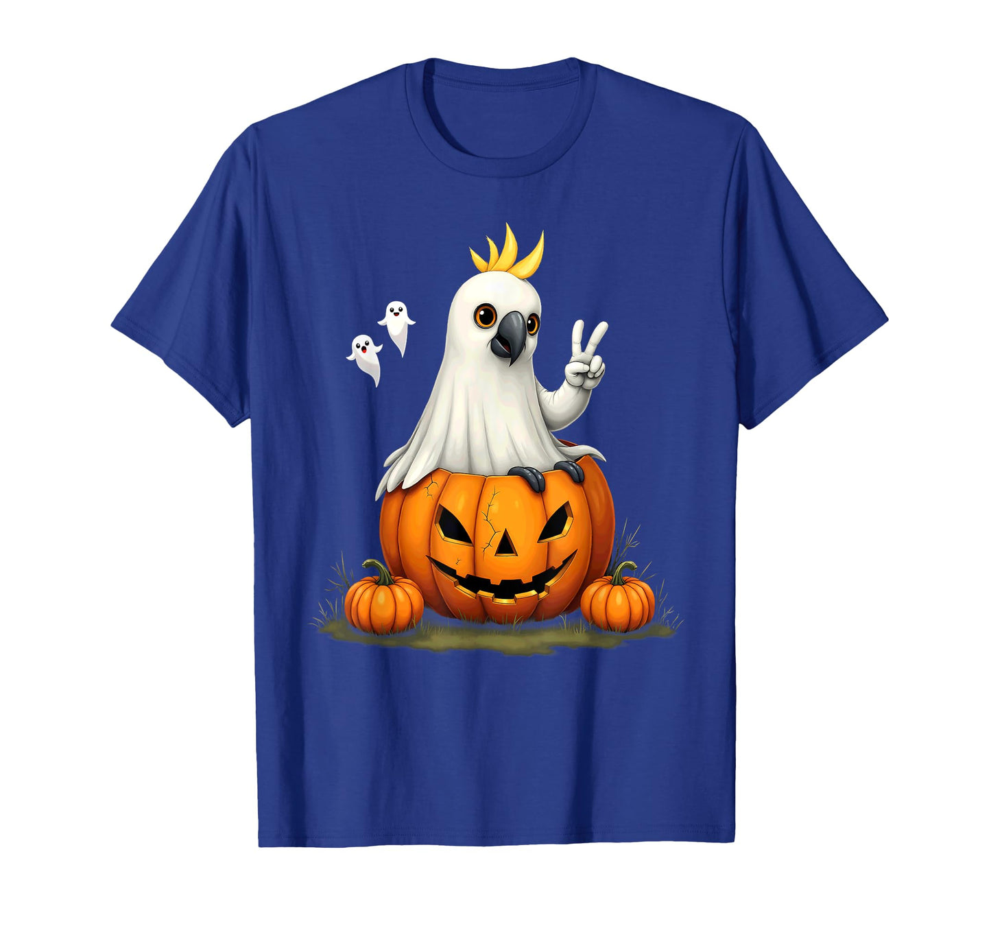 Pumpkin Boo Ghost Cockatoo Halloween Costume T-Shirt