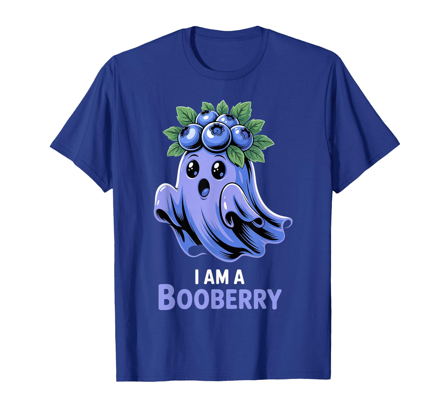 Halloween Blueberry Costume Ghost Funny Blueberry Pun T-Shirt