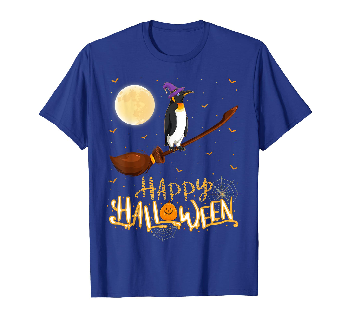 Emperor Penguin Ride Witch Shotgun Emperor Penguin Halloween T-Shirt