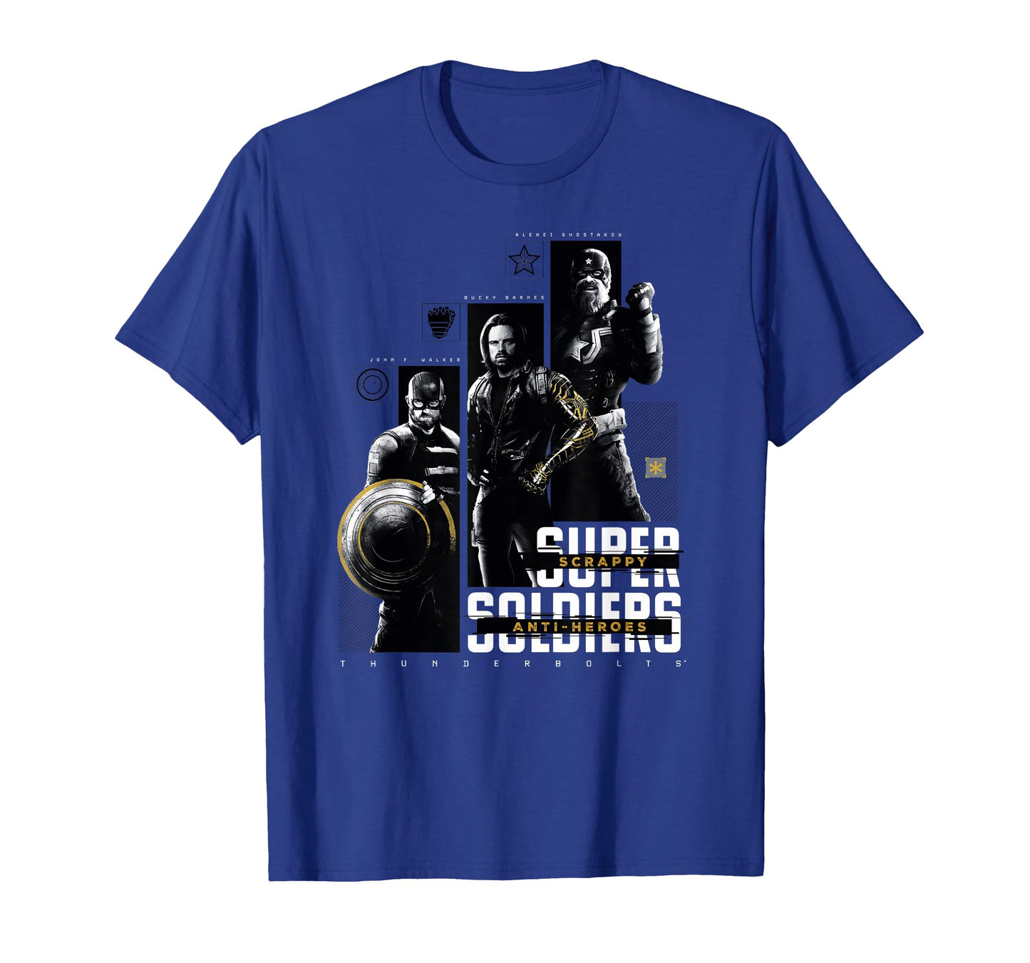 Marvel Thunderbolts Super Soldiers Panels Showcase T-Shirt
