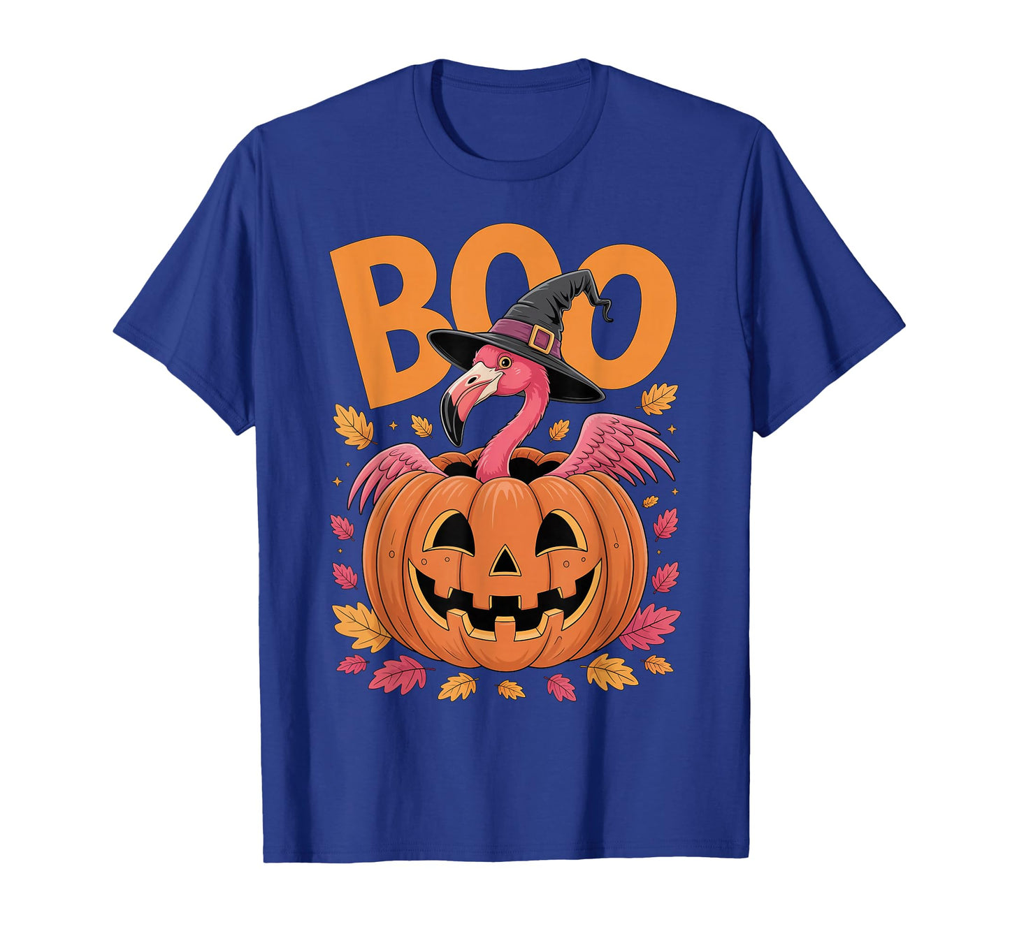Flamingo Costume on Pumpkin Halloween Flamingo T-Shirt