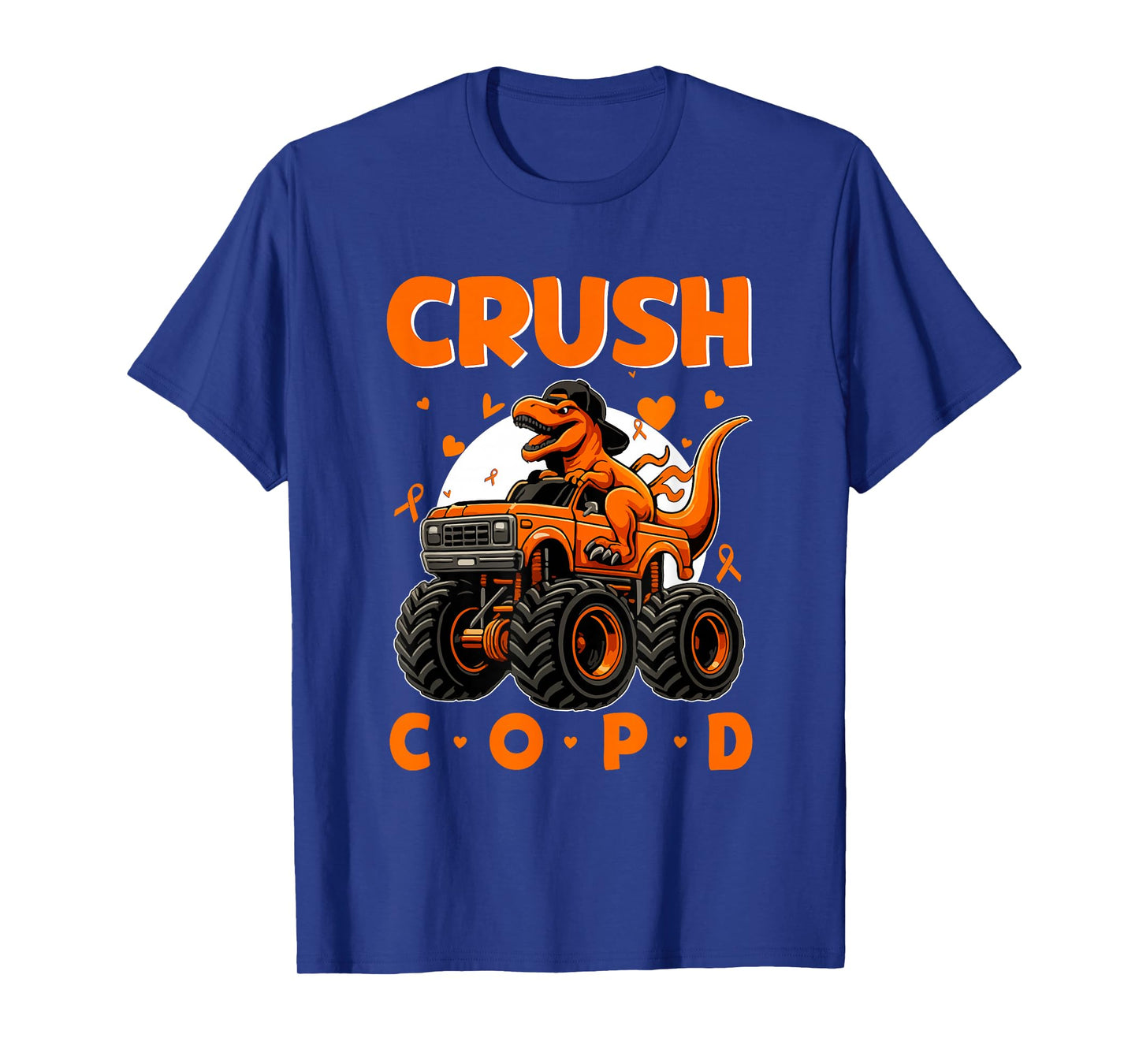Crush COPD Awareness Month Monster Truck Toddler Orange T-Shirt