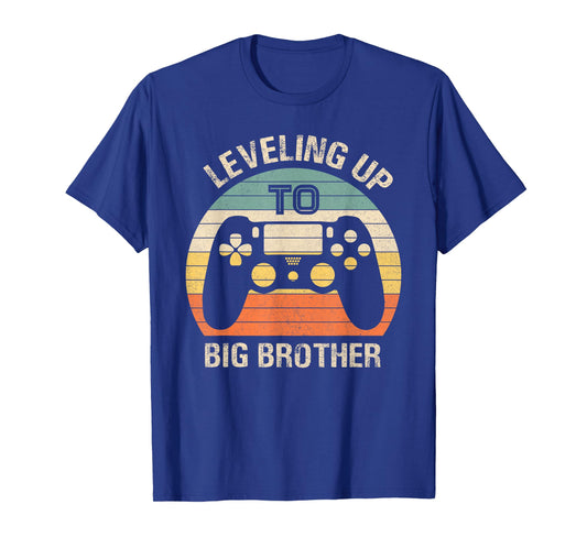 Leveling up to Big Brother 2025 funny gamer vintage kids men T-Shirt