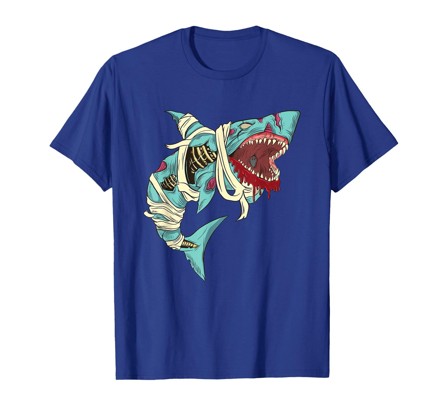 Shark Zombie Shirt Creepy Zombie Halloween Costume Mummy T-Shirt