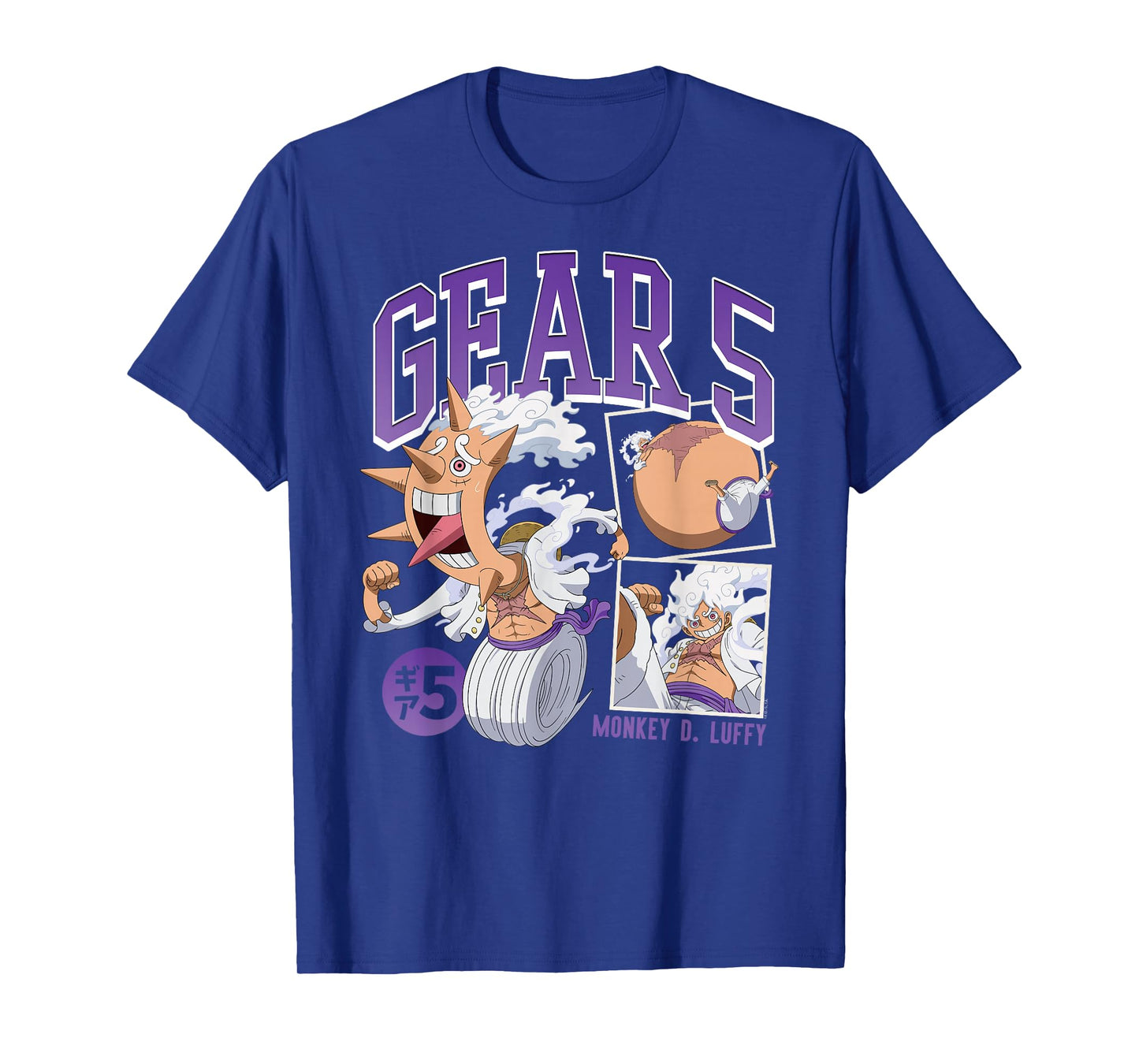 One Piece Anime Monkey D. Luffy Gear 5 Poses T-Shirt