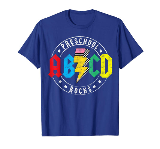 ABCD Preschool Rocks 1st Day Pre-K Teacher Back To School T- T-Shirt