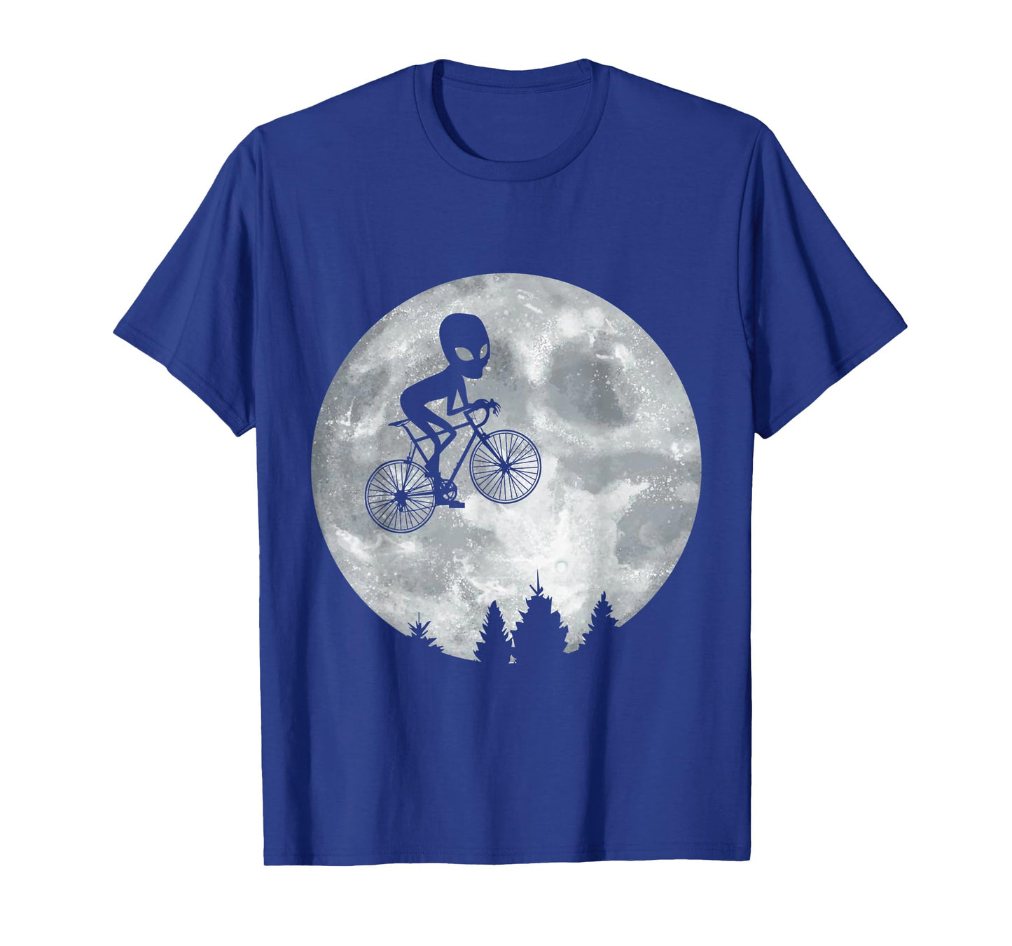 ALIEN Riding Moon Bike Halloween Lunar Cycling Cyclist T-Shirt