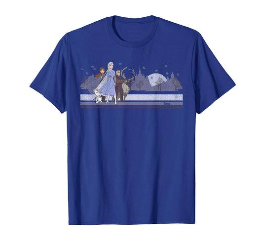 Disney Frozen 2 Group Distressed Poster T-Shirt