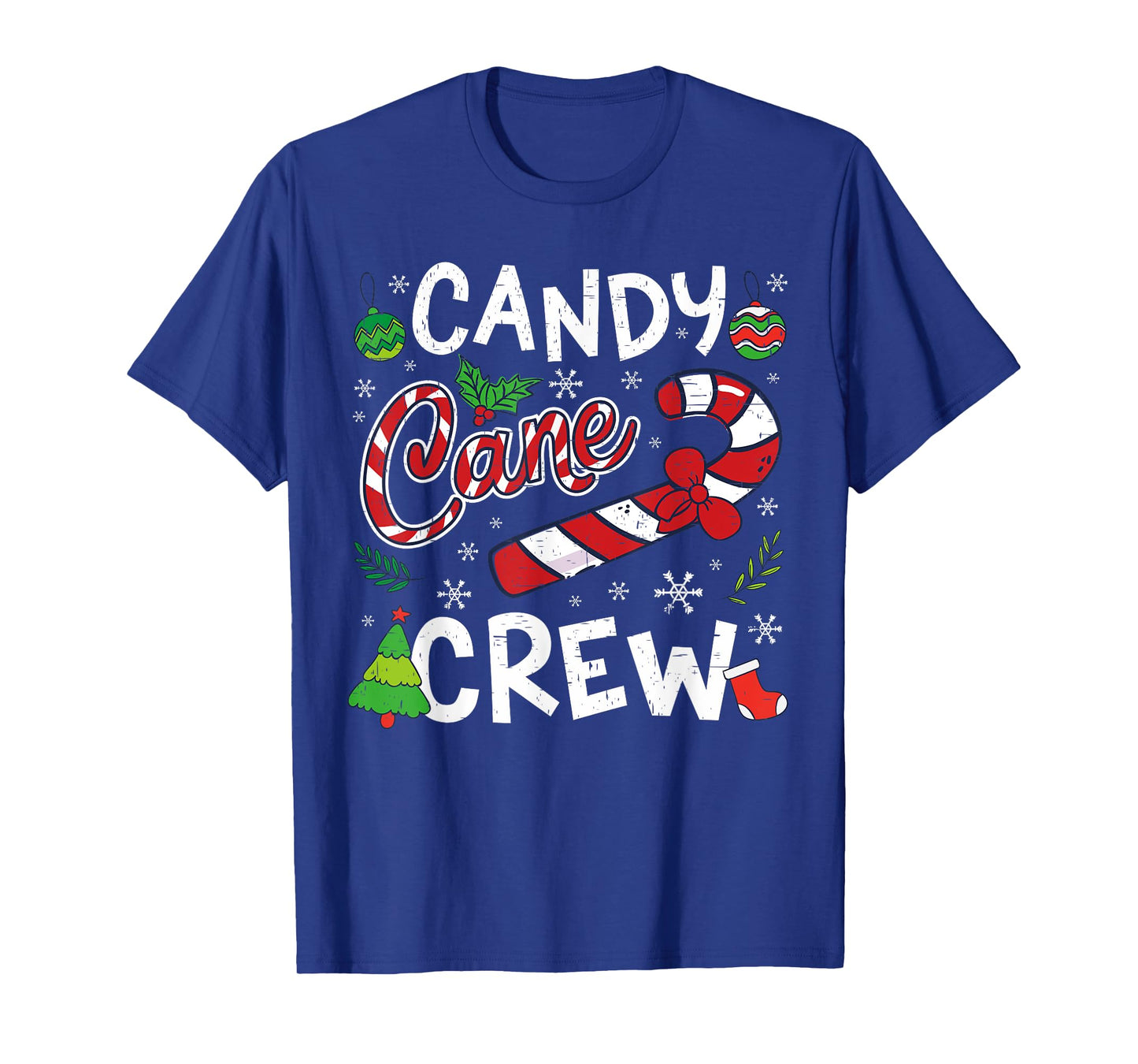 Candy Cane Crew Santa Xmas Kids Toddler Youth Women Men T-Shirt