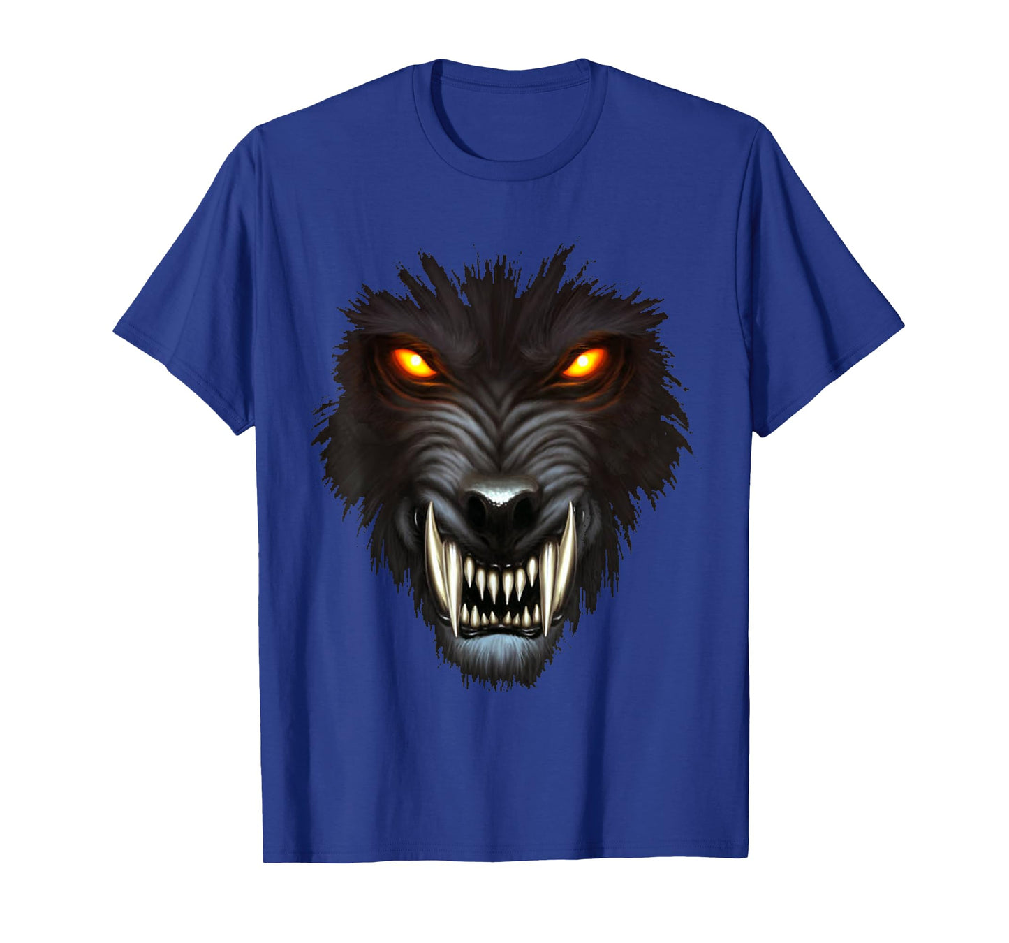 Werewolf Face Full Moon Scary Wolf Spooky Halloween Monster T-Shirt