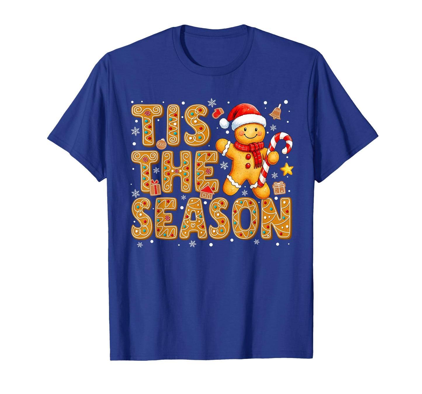 Tis The Season Gingerbread Santa Hat Christmas Cookie Women T-Shirt