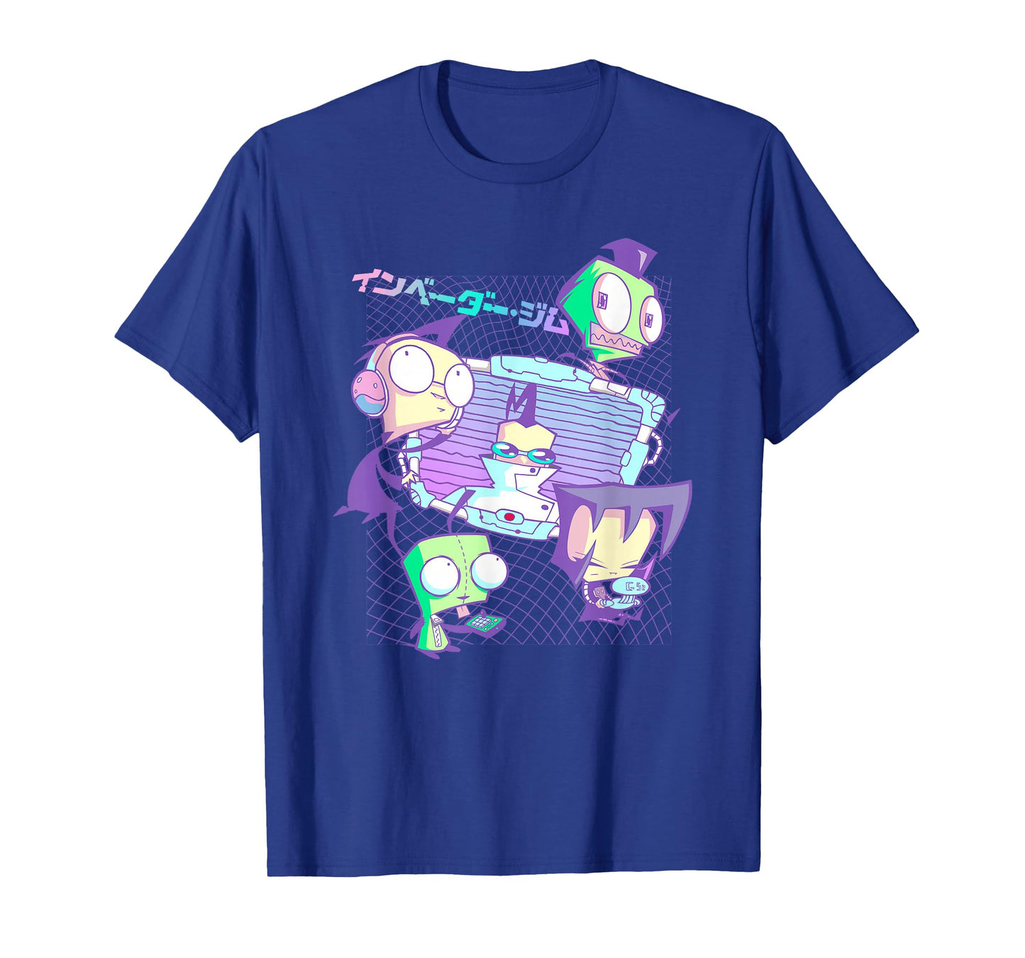 Invader Zim Pastel Cyber Grid Japanese Retro Art T-Shirt