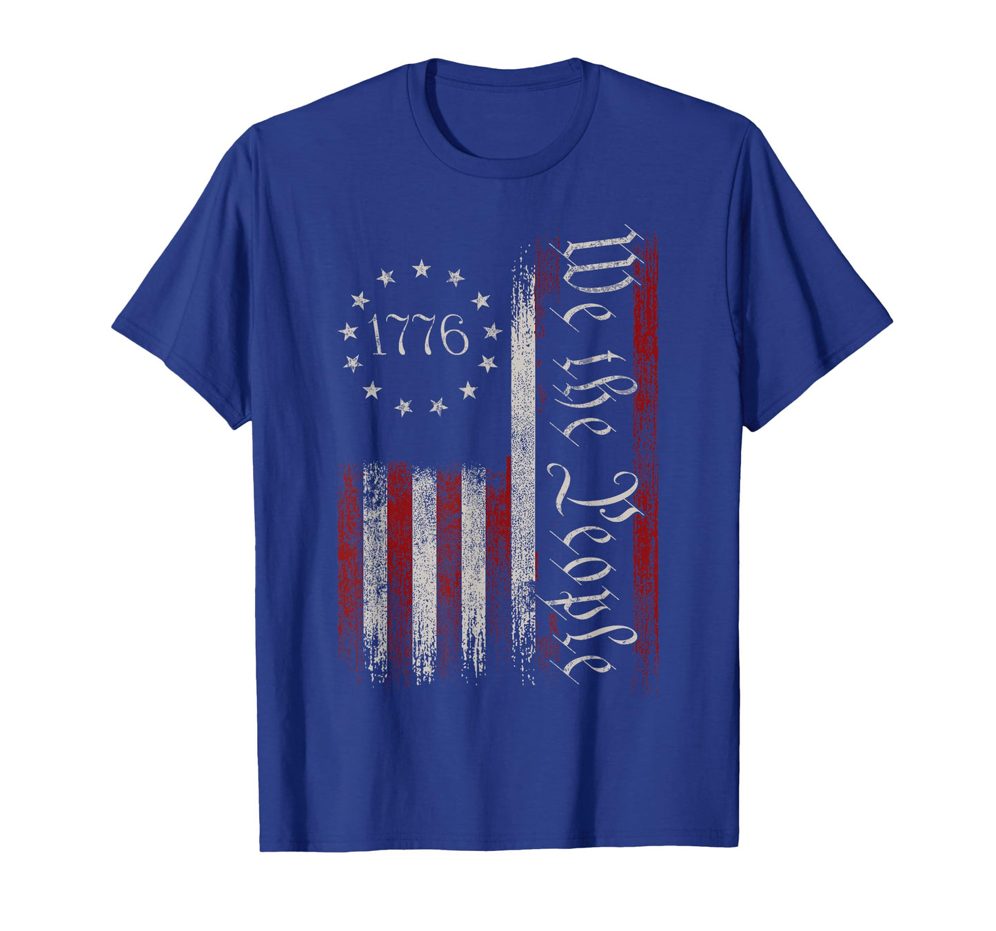 Vintage Old American Flag Patriotic 1776 We The People USA T-Shirt