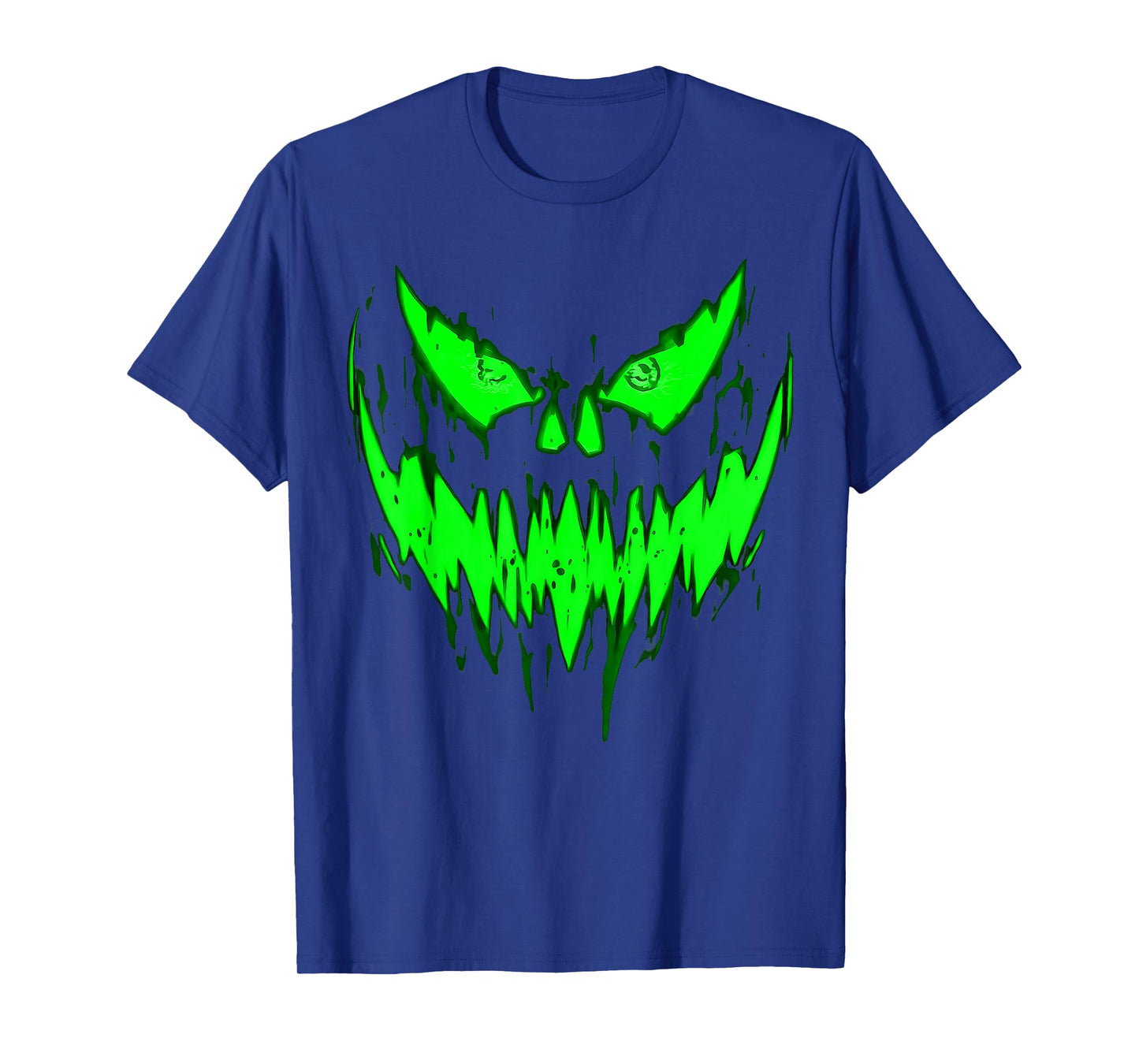 Halloween Scary Evil Pumpkin Face Jack O Lantern Design T-Shirt
